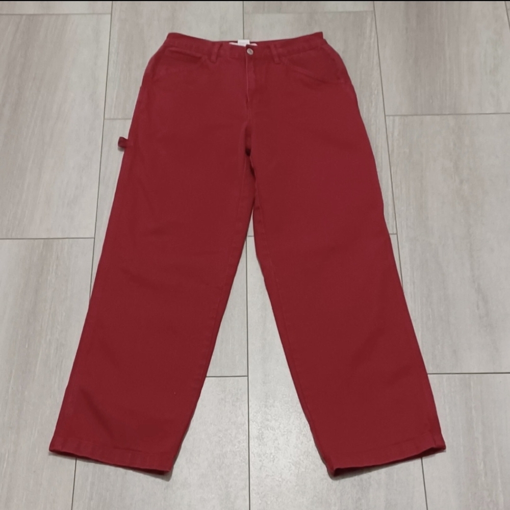 Vintage Tommy Hilfiger Jeans Women's Carpenter Red 100% Cotton Size 6